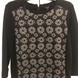 Black sweater with floral print